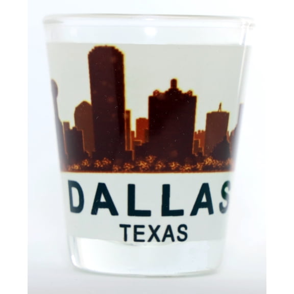 Dallas Texas Sunset Skyline Shot Glass