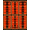 Orange, Pattern 2, variant on ODIKA 4' x 6' Machine Washable Non-Slip Area Rug, Geometric grid High Traffic Rug, Orange, 668944