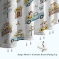 thumbnail image 6 of White Highland Cow Car Flower Pattern Shower Curtain 36"x72" ,Bathroom Decorative Shower Curtains Set with 12 Hooks,Modern Waterproof Washable Shower Curtain, 6 of 6