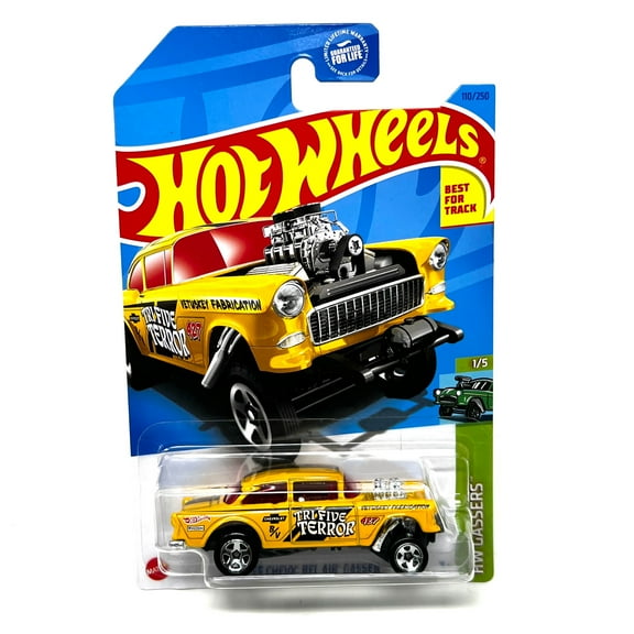 Hot Wheels '55 Chevy Bel Air Gasser YELLOW HW Gassers 1/5 110/250