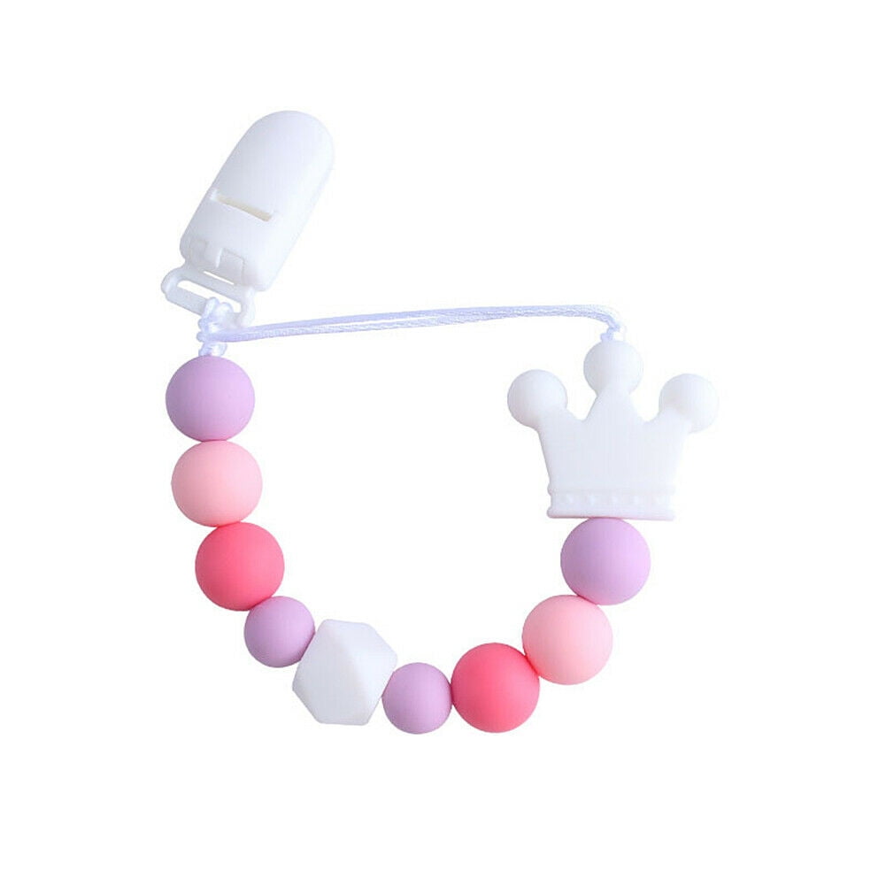 Good Baby Colors Pacifier Holder Clip Chain Dummy Nipple Teether Beads Strap Z 