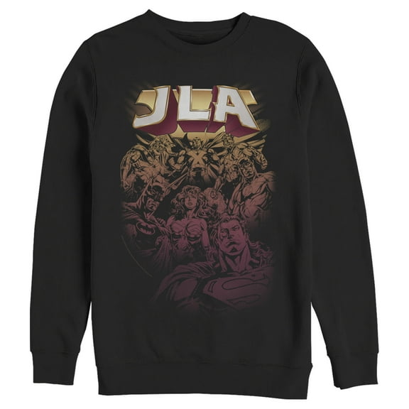 Men's Justice League JLA Superheroes  Sweatshirt Black 3X Large