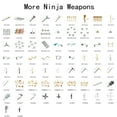 thumbnail image 2 of Golden Weapon for Phantom Ninja Figure Building Block Golden Weapons Shuriken Kunai Action Figures Bricks Toys, 2 of 10