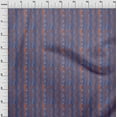 thumbnail image 4 of oneOone Cotton Jersey Blue Fabric African Wavy Stripes Craft Projects Decor Fabric Printed By The Yard 58 Inch Wide, 4 of 4
