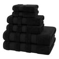 thumbnail image 6 of American Soft Linen Salem Turkish 6 Piece Bath Towel Set, 100% Cotton, Super Soft & Absorbent Bathroom Towels - Black, 6 of 8