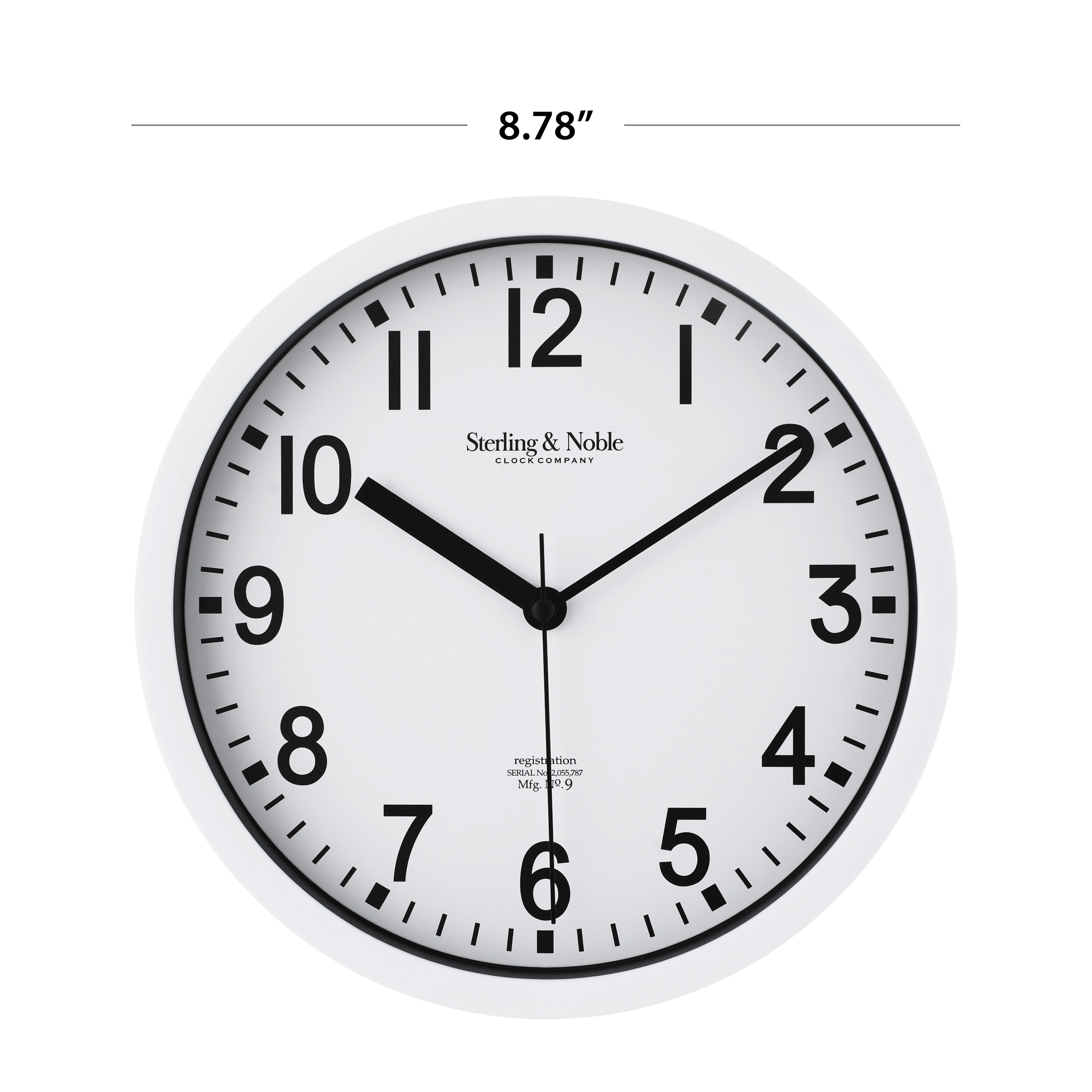 Mainstays Basic Indoor 8.78" White Analog Wall Clock, 4-Pack photo 4