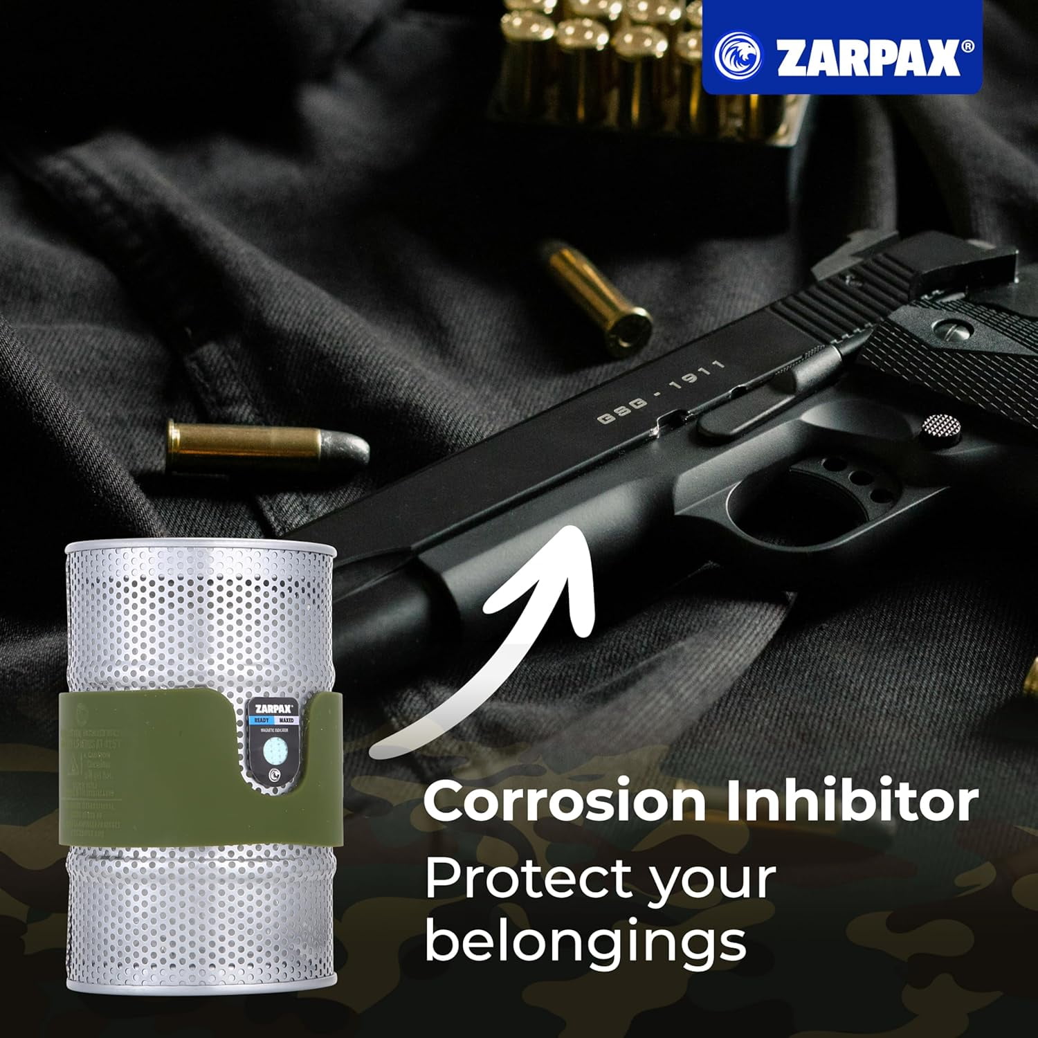 7oz Rechargeable Gun Safe Desiccant Canisters 4-Pack -  Absorber for Large Safes & Storage