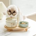 thumbnail image 2 of Fuente de agua de cerámica para gatos de 1000 ml, fuente automática para perros pequeños y medianos, dispensador de agua potable para mascotas con carga USB, 2 of 5