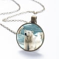 thumbnail image 6 of Polar Bear Necklace Personalized Custom Photo Round Pendant Adjustable Stainless Steel Necklaces with Gift Box for Men Women Mothers Valentine's Jewelry Gift, 6 of 6