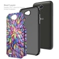 thumbnail image 3 of LG Fiesta 2 LTE, LG X Power 2 Case, LG X Charge, Slim Hybrid [Shock Resistant] Dual Layer Protective Cover for LG Fiesta 2 - Rainbow Flower, 3 of 4