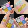thumbnail image 1 of Four Colors Sequined Eye Shadow Creams Makeup Shiny Golden Powder Pearlescent 4 Colors Eye Shadow Disc, Makeup Eye Shadow, 1 of 8