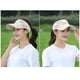 thumbnail image 4 of 2 piezas de visera deportiva para hombre y mujer, gorra de béisbol con parte superior hueca ajustable, gorra de algodón, 4 of 5