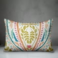 thumbnail image 3 of Creative Products Peach Green Folk Pattern 14x20 Indoor / Outdoor Pillow, 3 of 3