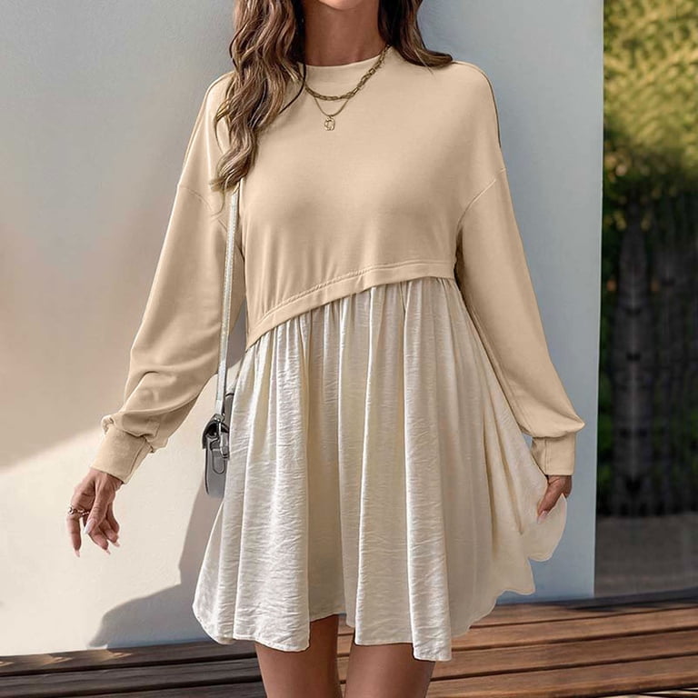 winter office patchwork dress Rafferiza Women's Elegant Office Black Fall Winter Patchwork Blazer Collar Long Sleeve Cinched Waist Pleated Midi Dress,Versatile Commuting Skirt Set