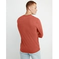 Hanes Henley Long Sleeve Originals Men's TriBlend Three Button Camping