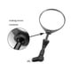 thumbnail image 3 of 2 pares de espejos laterales para manillar plegable universal Rero 10/8 mm, 3 of 8