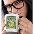 thumbnail image 2 of 3drose, Framed Alphonse Muchas Princess, 11oz Two-tone Black Mug, 2 of 6