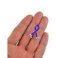 PinMart's Purple Domestic Violence Awareness Ribbon Enamel Lapel Pin ...