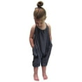 thumbnail image 2 of DPTALR Toddler Girls Baby Kids Jumpsuit Solid Color Romper Summer Outfits, 2 of 9