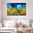 thumbnail image 2 of Elephant Stock Wheatfield With Crows 1890 Wall Art - Horizontal Canvas Wall Art - Living Room Wall Decor - Abstract Canvas - Yellow And Blue Decor By Vincent Van Gogh - 45" x 30", 2 of 8