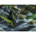 thumbnail image 4 of Ambesonne Tropical Quilted Bedspread Set 3 Pcs, Waterfall Jungle Rural, King Size, Green White, 4 of 5