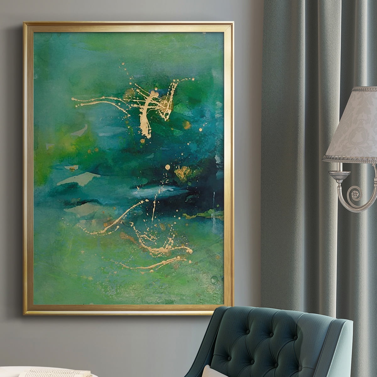 Peaceful Diptych II Premium Framed Print, in Gold, Black, or Silver - Ready to Hang