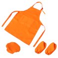 thumbnail image 4 of 1 juego de delantal para niños, gorro de chef, delantal de cocina para niños con correas ajustables para niños y niñas, cocinar, hornear y pintar, gorro de chef para niños, 4 of 7