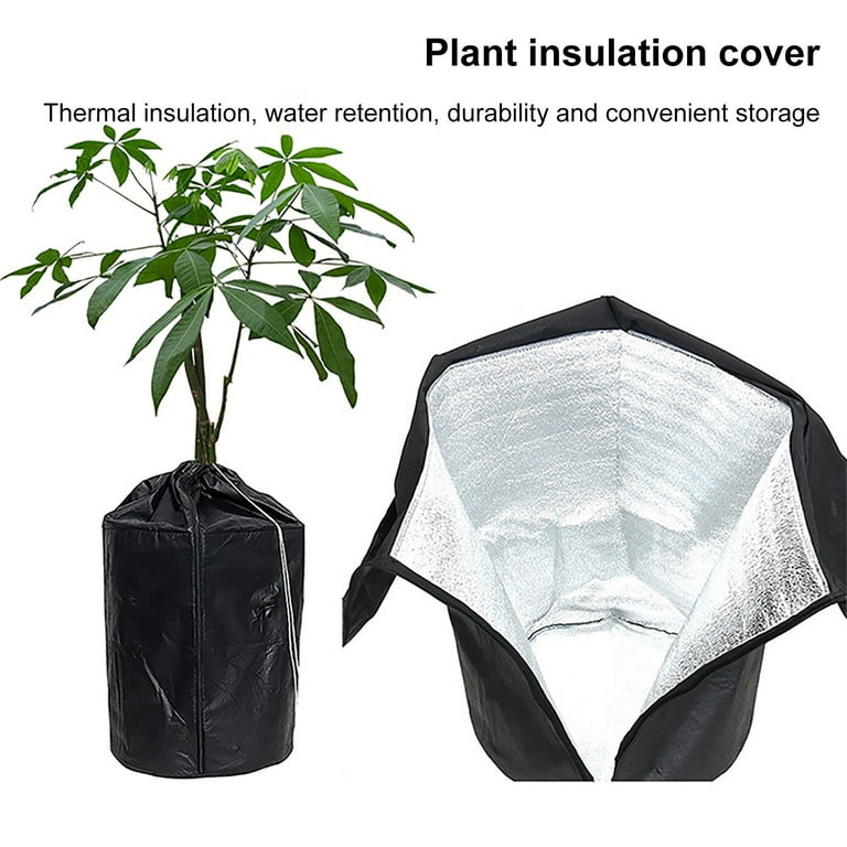 Pjtewawe Protective Cover Grow Bags Insulated Bags Cover With Drawstring  Winter Box Garden Containers Flower Bags Outdoor Potted Flowers Cultivation  