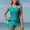 #368-Green, variant on Women's Bikini Swimsuit, Sexy Solid Color Backless Two-Piece with Wave Design, Swimwear Set for Beach and Vacation