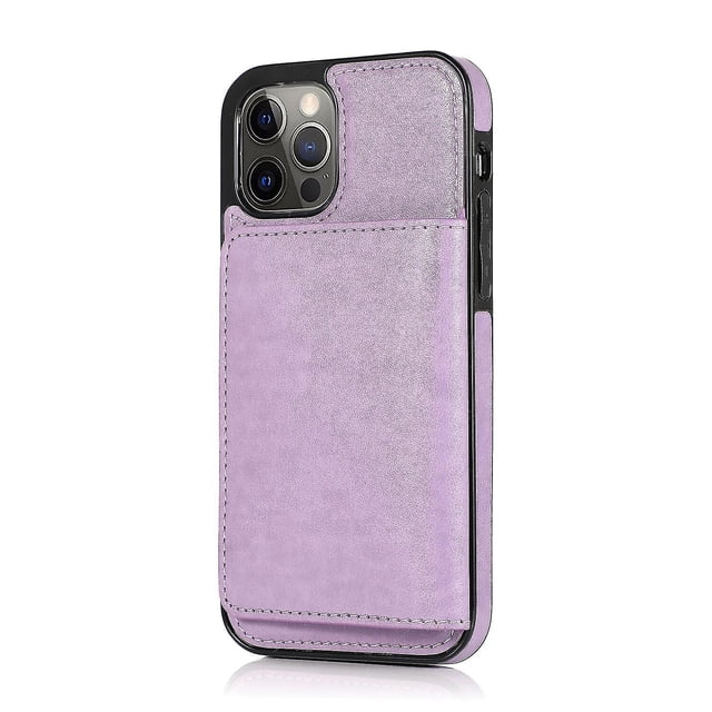 Funda de piel sintética con tarjetero para iPhone 12 Pro Max