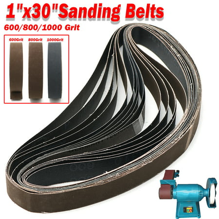 15pcs 1x30 Inch Sanding Belts 600/800/1000 Grit Grinding Polishing Wheels Aluminum Oxide Sandpaper Sand (Best Sandpaper For Gunpla)