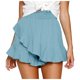 thumbnail image 1 of Falda skate para mujer. Mini shorts de playa cruzados. Shorts de lino con volantes y cintura alta, cintura elástica para looks informales, para ir a nadar o para llevar con ropa urbana. Combínalos, 1 of 5