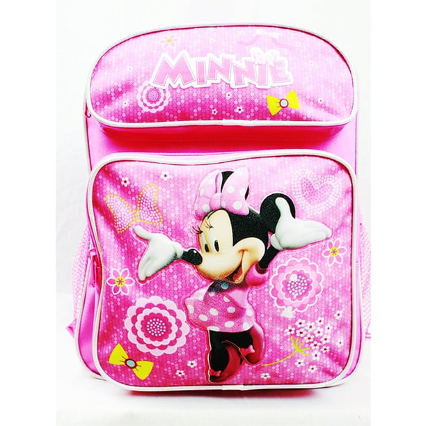 Disney Medium Backpack Minnie Mouse Bows & Flowers School Bag