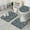Blue Pioneer Flower, variant on Blue Pioneer Flower and Paisley Pattern Bathroom Rugs Sets 3 Piece,Toilet Cover Set,Absorbent Non Slip Bathroom Mats Sets with U-Shaped Contour Rug Toilet Rug Set