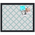 thumbnail image 2 of PinPix 18x15 Custom Cork Bulletin Board Diamond Modern Pattern Aqua Poster Board Has a Fabric Style Canvas Finish, Framed in Diamond Modern Pattern Aqua, by ArtToFrames (PinPix-1798), 2 of 5