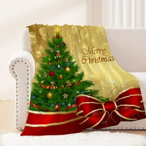 Christmas Kids Throw Blanket Small Christmas Tree Blanket Xmas Winter Holiday Blanket for Girls Boys Child Baby Bed Soft Lightweight Fuzzy Plush Fleece Blankets and Throws 40x50