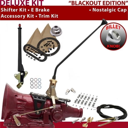 American Shifter AOD Shifter Kit Black 16 in. E Brake Cable Clamp Clevis Trim Kit for F2664