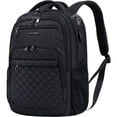 thumbnail image 1 of Mochila KROSER para portátil de viaje de 17 pulgadas, repelente al agua, negra, 1 of 9