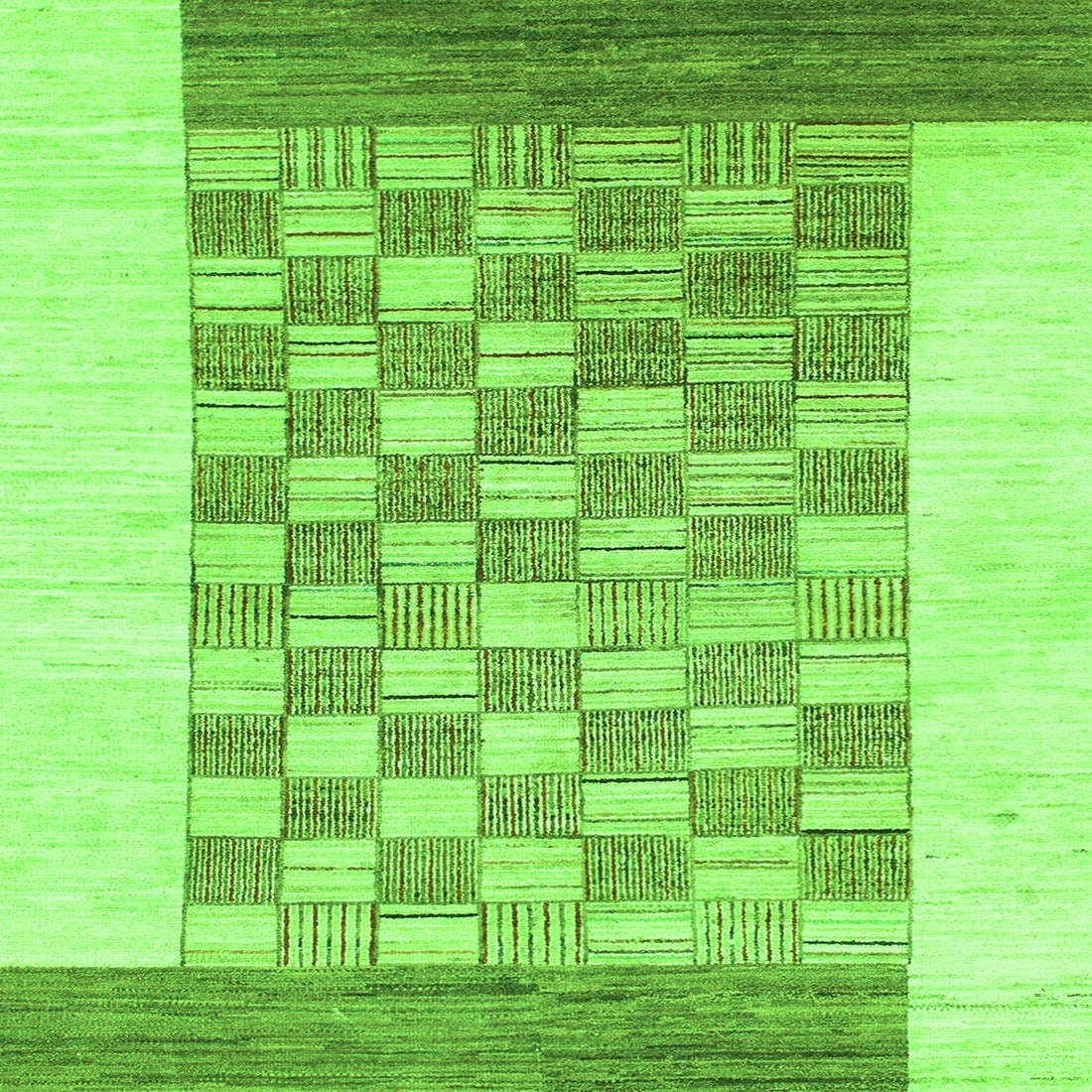 Squear Check Rug Ahgly Company Indoor Square Checkered Green Modern Area Rugs, 7' Square ...