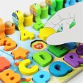 thumbnail image 1 of Rompecabezas magnéticos de madera 6 en 1, juego de pesca para clasificar formas y números, tablero de matemáticas para niños, juguetes educativos preescolares, regalo para niños y niñas, 1 of 7