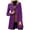 Purple, variant on Women's Winter Wool Blend Pea Coat Single Breasted Lapel Collar Casual Trench Coat Work Business Outerwear (Red, M)