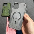 thumbnail image 2 of Outdoor Sports Long Strap Crossbody Magnetic Bracket Case for iPhone 17/17pro/17pro Max/17AiR, Drop-Proof Dual Layer Armor Case with Ring Kickstand, 2 of 5