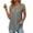 Tank 139#Grey, variant on WAYUTE Tank Tops for Women Summer Vest Loose Pleated Square Neck Sleeveless Solid Color Curved Hem Loose Large Size Blouse Top