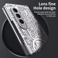 thumbnail image 4 of MonsDirect for 7.6 inch Samsung Galaxy Z Fold 4 5G 2022 Case, Mechainical Gear Clear Plating Frame Hard PC Back Shell With Screen Protector, Slim Folding Hinge Protection for Galaxy Z Fold 4, Silver, 4 of 7