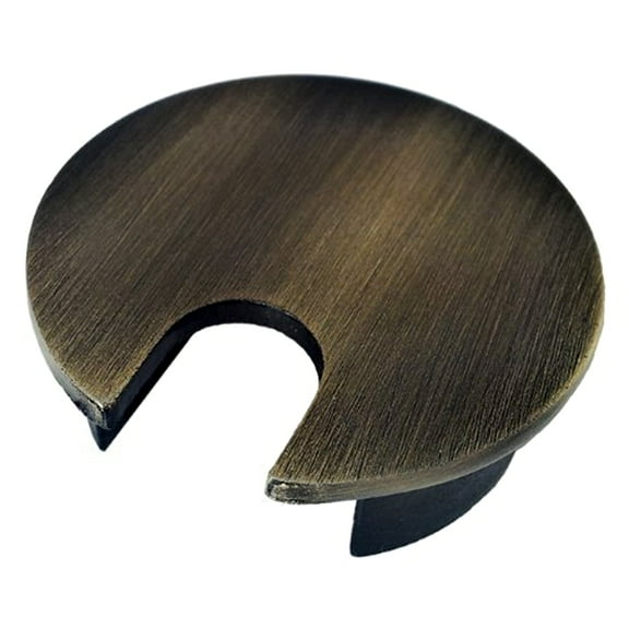 Metal Round Office Computer Desk Grommets - Color: Brushed Bronze - Size: 2"