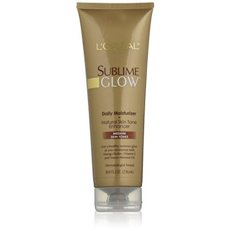 L'Oreal Paris Sublime Glow Daily Moisturizer Natural Skin Tone Enhancer, 8 fl. (Best Daily Self Tanning Lotion)