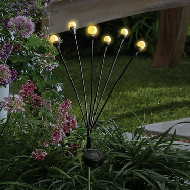 Mainstays Outdoor 6 LED Solar Fairy Lighting Stake, 6.7"W*3.5"D*28.4"H, 0.28 lb weight