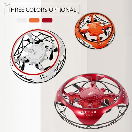 Rc Ufo Saucer - Mini Infrared Induction Hand Control UFO Altitude Hold RC Training Drone Quadcopter for Boy Kids Toy Gift