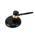 thumbnail image 3 of Wooden judge's gavel auction hammer with sound block for attorney judge auction handwork, 3 of 5