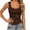 Brown, variant on MDUKONU Womens Sleeveless Scoop Neck Tank Top Ribbed Fitted Summer Basic Slim Cute Tops 2026 Size: M Green